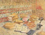 Vincent Van Gogh Still life with French Novels and a Rose (nn04) USA oil painting reproduction